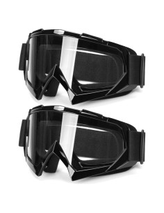 Gafas de Motocross UV 400 Antirayaduras Antivaho Negro