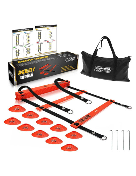 Escalera de Agilidad POWER GUIDANCE 6.1m con Conos y Bolsa