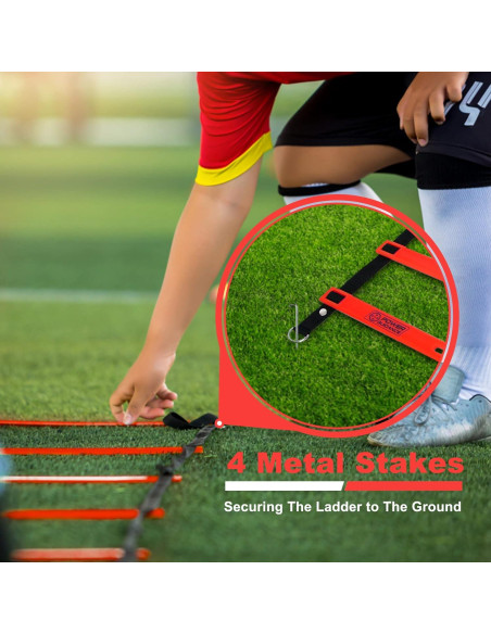 Escalera de Agilidad POWER GUIDANCE 6.1m con Conos y Bolsa