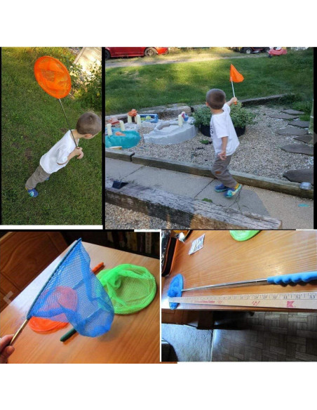 Juego de 3 Redes Telescópicas M-jump para Atrapar Insectos y Peces