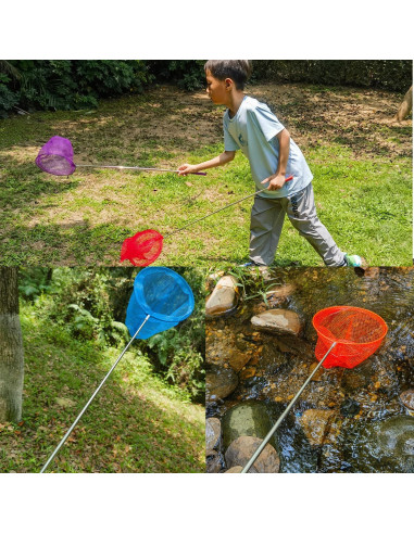 Juego de 3 Redes Telescópicas M-jump para Atrapar Insectos y Peces