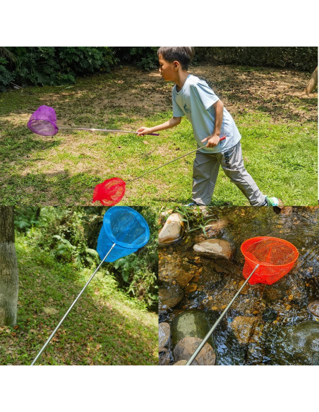 Juego de 3 Redes Telescópicas M-jump para Atrapar Insectos y Peces