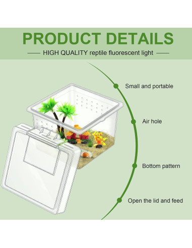 20 Cajas de Cría para Insectos y Reptiles Nuanchu 6.5x6.5x4.5cm