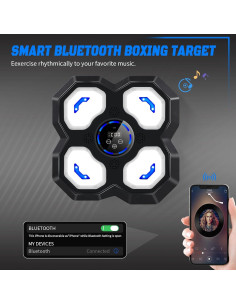 Máquina de Boxeo Musical JUOIFIP con Guantes - Entrenamiento LED 2