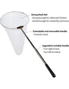 Red de Insectos y Mariposas RESTCLOUD 12" (30.48 cm) Telescópica 2