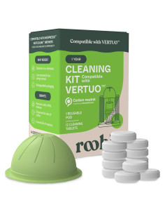 Kit de Limpieza Roobi para Nespresso Vertuoline - 12 Tabletas y Vaso