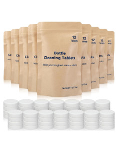 96 Tabletas Limpiadoras Ziliny para Botellas de Agua - Eficaz y Natural