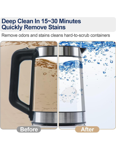 96 Tabletas Limpiadoras Ziliny para Botellas de Agua - Eficaz y Natural