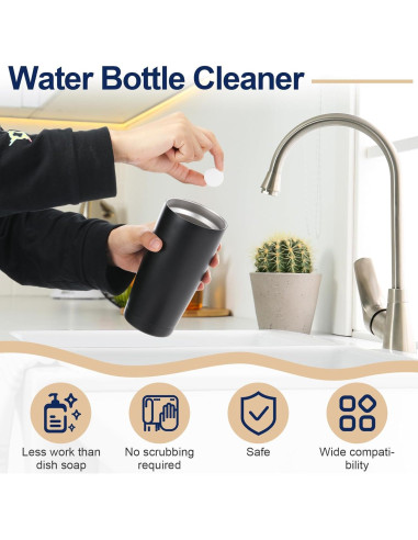 96 Tabletas Limpiadoras Ziliny para Botellas de Agua - Eficaz y Natural