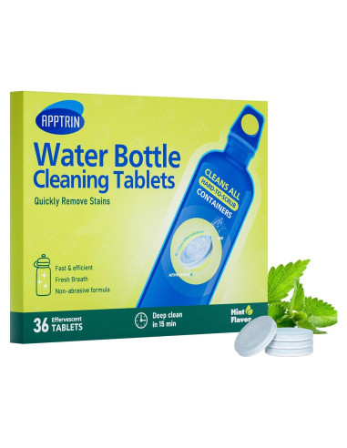 Tabletas de Limpieza APPTRIN para Botellas - Paquete de 36