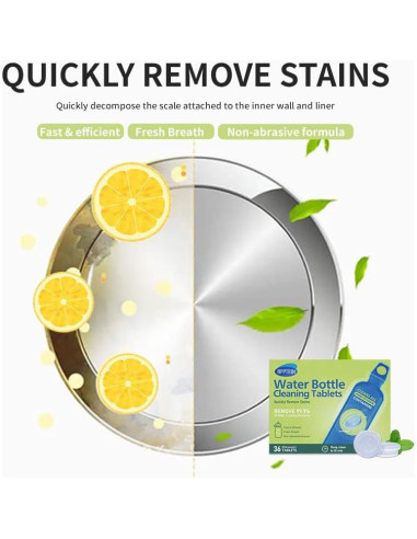 Tabletas de Limpieza APPTRIN para Botellas - Paquete de 36