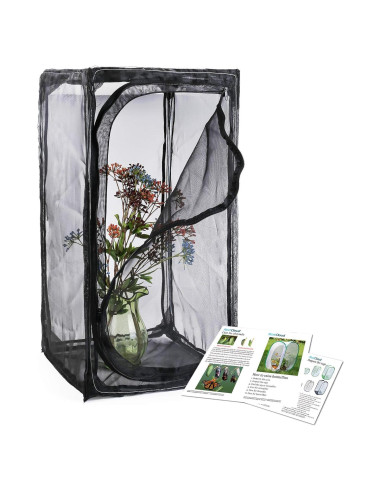 Jaula de Mariposas Restcloud 38x38x76cm Plegable con Fondo Deslizante