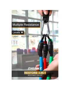 Bandas de Resistencia Zhiamz con Mangos - 5 Niveles de Tensión 2