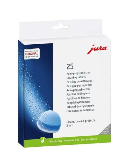Tabletas de limpieza 3 fases Jura 25 unidades 141.75g