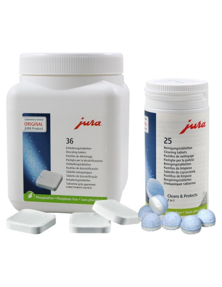 Combo de Limpieza y Descalcificación Jura - 25 Tabletas + 36 Tabletas