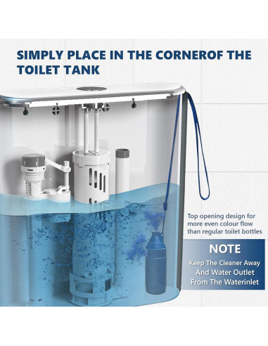 Limpiador de Inodoro Automático MyKlens - 2 Botellas Azul