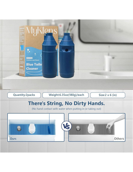 Limpiador de Inodoro Automático MyKlens - 2 Botellas Azul