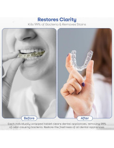 Tabletas Limpiadoras Dr. Taylor para Retenedores y Dentaduras - 120 Unidades 2