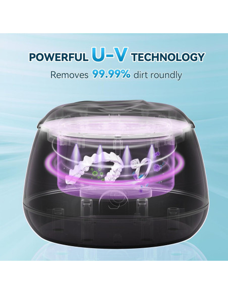 Limpiador Ultrasonido KUNPHY 48kHz para Dentaduras y Joyería Limpiador Ultrasonido KUNPHY 48kHz para Dentaduras y Joyería
