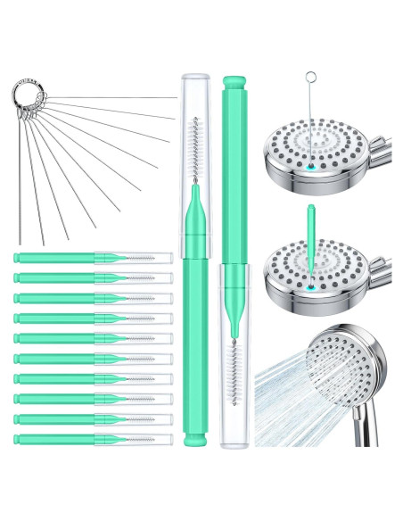 Limpiador de Cabezal de Ducha Lumkew Verde - 10 Picos de Limpieza