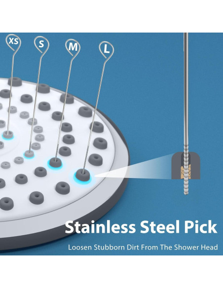 Limpiador de Cabezal de Ducha Lumkew Verde - 10 Picos de Limpieza