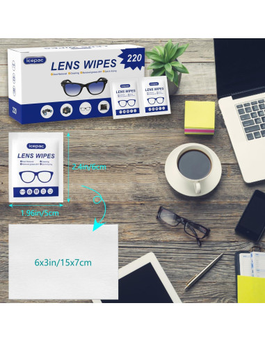 Toallitas Limpiadoras Herb 220 PCS para Gafas y Pantallas