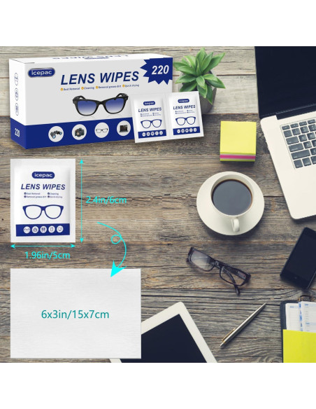 Toallitas Limpiadoras Herb 220 PCS para Gafas y Pantallas