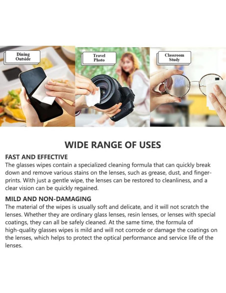 Toallitas Limpiadoras Herb 220 PCS para Gafas y Pantallas