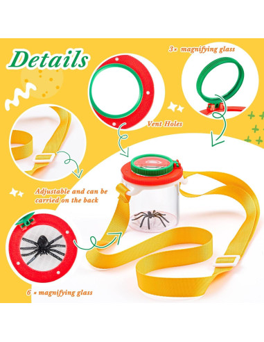 Caja de Insectos con Lupa Doble Aumento 2 Piezas Sonwyoung