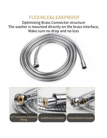 Manguera de Ducha Klabb 177.8 cm Acero Inoxidable Flexible