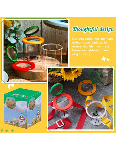 Caja de Insectos con Lupa Doble Aumento 2 Piezas Sonwyoung