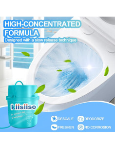 Limpiador de Inodoro KIISIISO - 6 Botellas Automáticas 360 Días 2