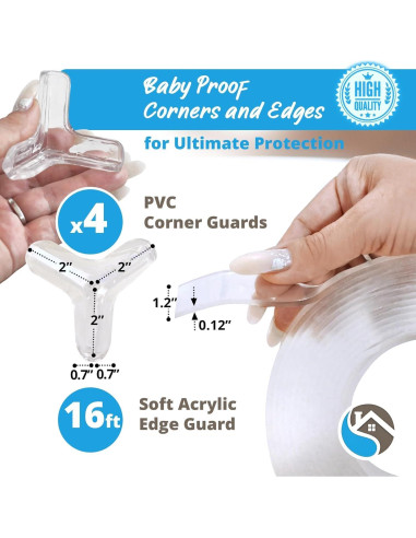 Protectores de Esquinas y Bordes para Bebés Komfortology 4.88m