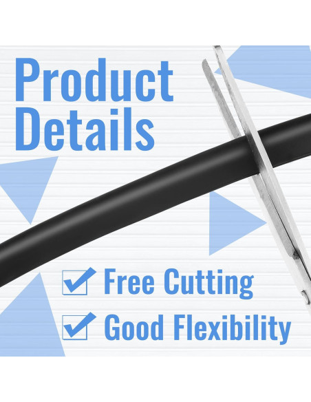 Bisel de canal U de goma Tondiamo 6.1m negro para puertas