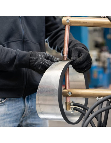 Bisel de canal U de goma Tondiamo 6.1m negro para puertas