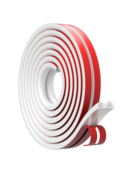 Sello de Aislamiento Draourness 6 m Blanco para Puertas y Ventanas