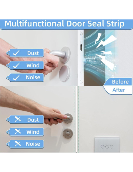 Sello de Aislamiento Draourness 6 m Blanco para Puertas y Ventanas