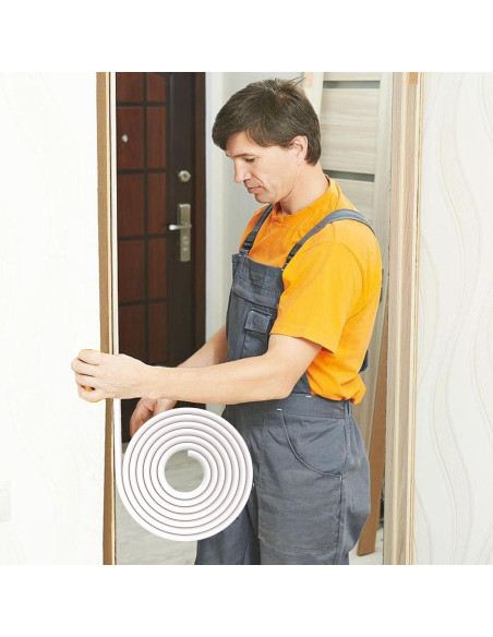 Sello de Aislamiento Draourness 6 m Blanco para Puertas y Ventanas