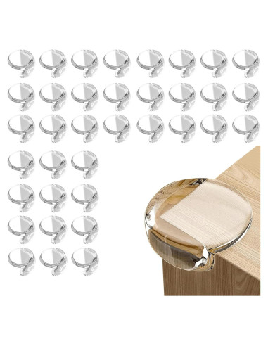 36 Protectores de Esquinas Transparentes Osareny para Bebés