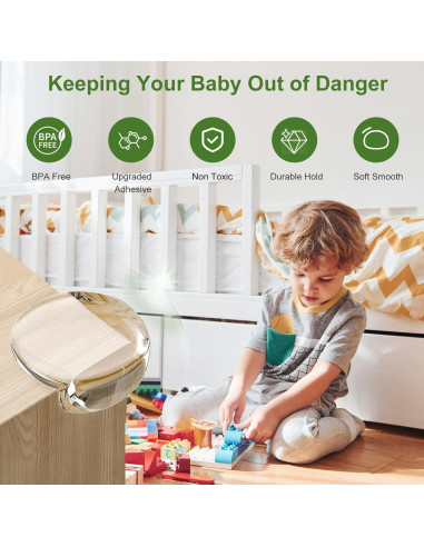 36 Protectores de Esquinas Transparentes Osareny para Bebés