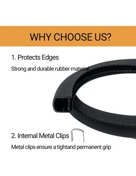 Banda de Bisel de Goma PACIXU 6.1m para Bordes de 1.27cm