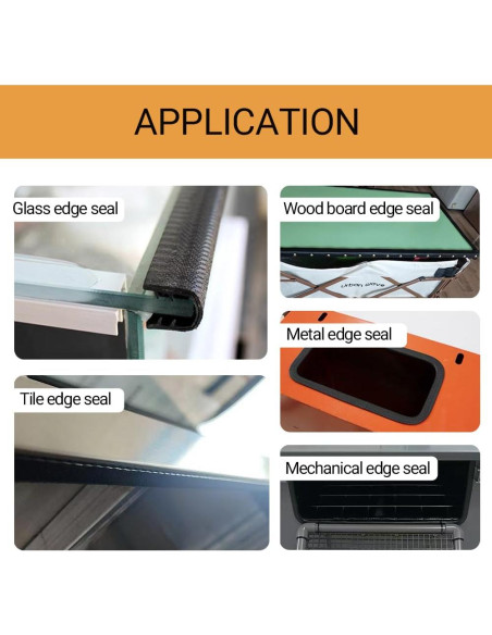 Banda de Bisel de Goma PACIXU 6.1m para Bordes de 1.27cm