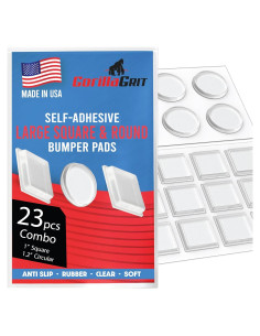 Bumpers Adhesivos Transparentes GorillaGrit 23 Piezas 1"