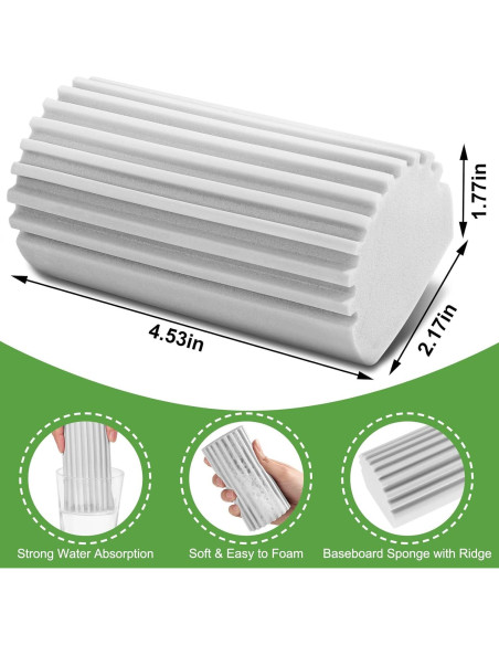 Esponja de limpieza húmeda Jeymei 4 piezas gris reutilizable