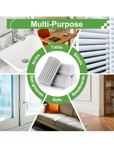 Esponja de limpieza húmeda Jeymei 4 piezas gris reutilizable