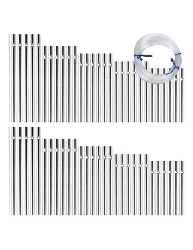 Kit de Campanas de Viento DIY Perfsign - 60 Piezas Metal