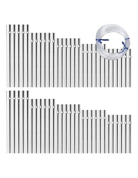 Kit de Campanas de Viento DIY Perfsign - 60 Piezas Metal