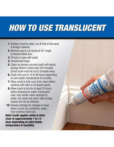 Adhesivo Caulk Vinilo Dap Phenoseal Translúcido 170g