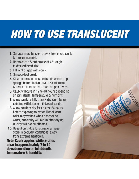 Adhesivo Caulk Vinilo Dap Phenoseal Translúcido 170g