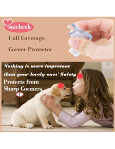 4 Protectores de Esquinas de Silicona saicheek para Bebés 2